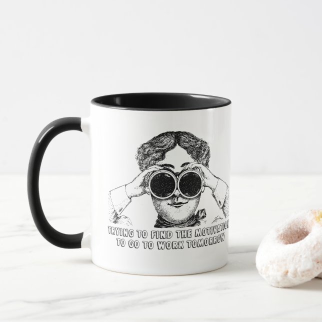 Victorian Humor Office Coffee Mug (With Donut)
