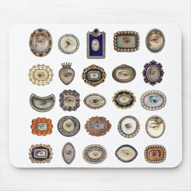 Victorian Inspired Lover's Eyes, original art Mouse Mat (Front)