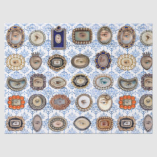Victorian Inspired Lover's Eyes, original art Tissue Paper