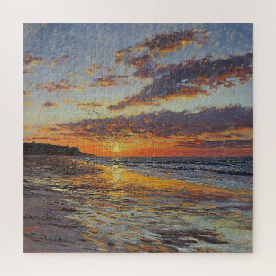 Victorian Interior Decor Minimalist Sunset Jigsaw Puzzle