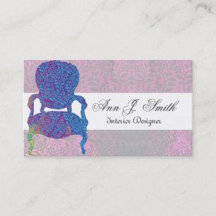 Victorian Interior Design Decor Floral Furniture Business Card