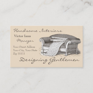 Victorian Interiors for Designer Decorator Business Card