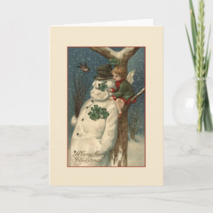 Victorian Irish Christmas Greeting Card