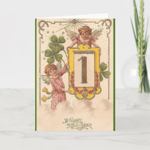 Victorian Irish New Year Greeting Card