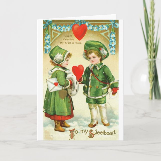 Victorian Irish Valentine's Day Greeting Card (Front)