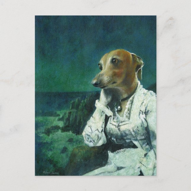 Victorian Italian Greyhound Postcard (Front)
