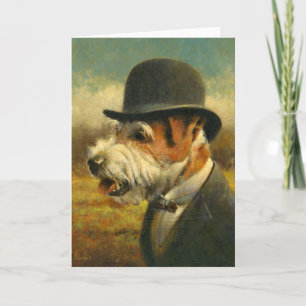 Victorian Jack Russell Greetings Card