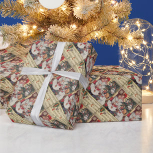 Victorian Kids Vintage Christmas Wrapping Paper