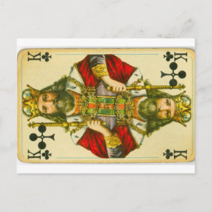 Victorian King of Clubs Postcard