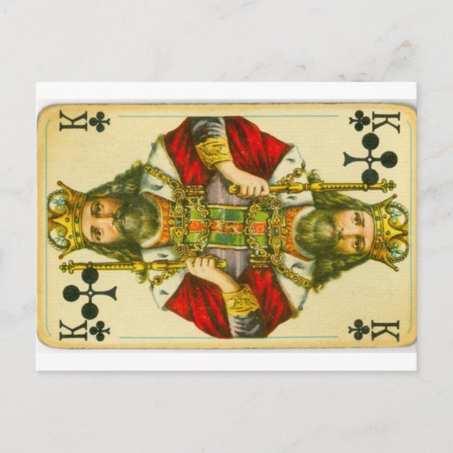 Victorian King of Clubs Postcard (Front)