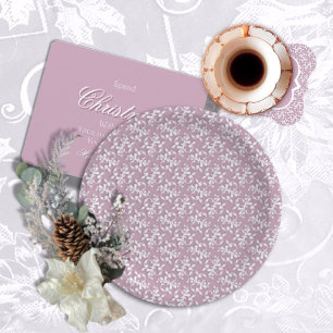 Victorian Lace Pink Paper Plate