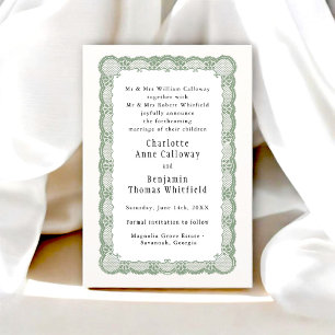 Victorian Lace Save the Date Announcement