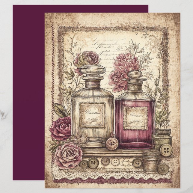 Victorian & Lace Scrapbook Paper  (Front/Back)