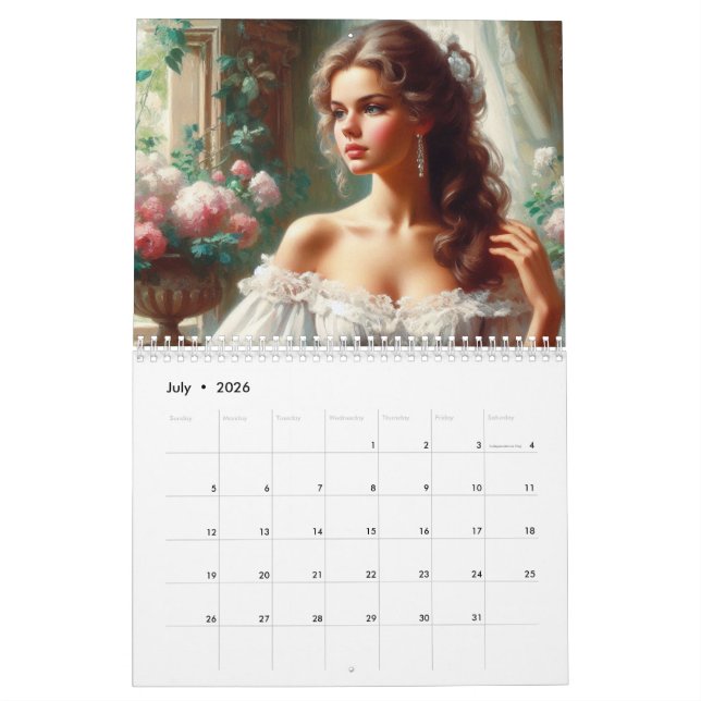 Victorian Ladies Calendar (Jul 2026)
