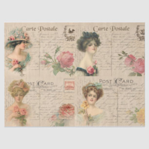 Victorian Ladies Fashion Decoupage Crafts/Wrapping Tissue Paper