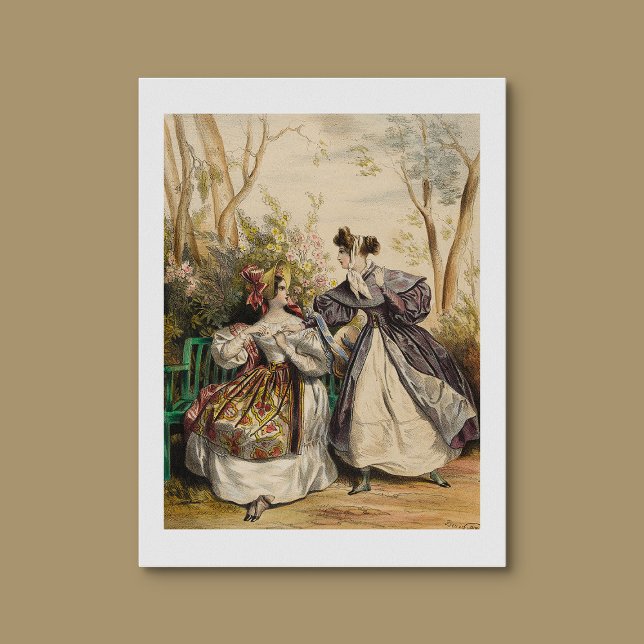Victorian Ladies in Garden Conversation - Vintage  Poster (Creator Uploaded)