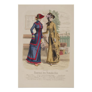 Victorian Ladies in Railway Station Vintage Ad Poster
