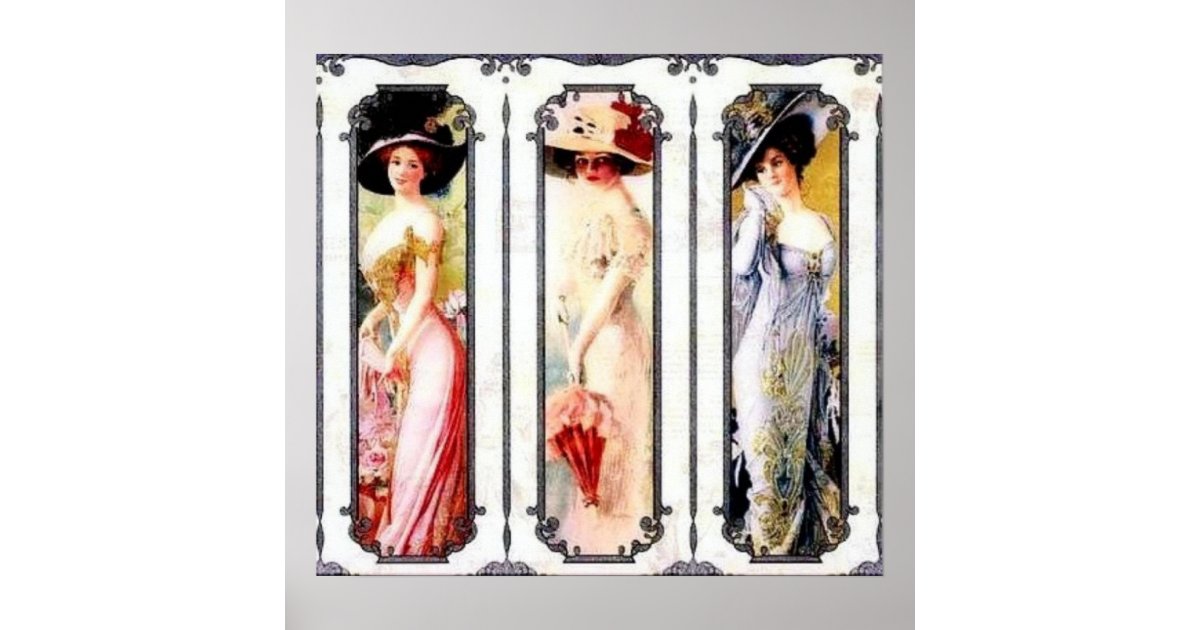 Victorian Ladies Poster | Zazzle