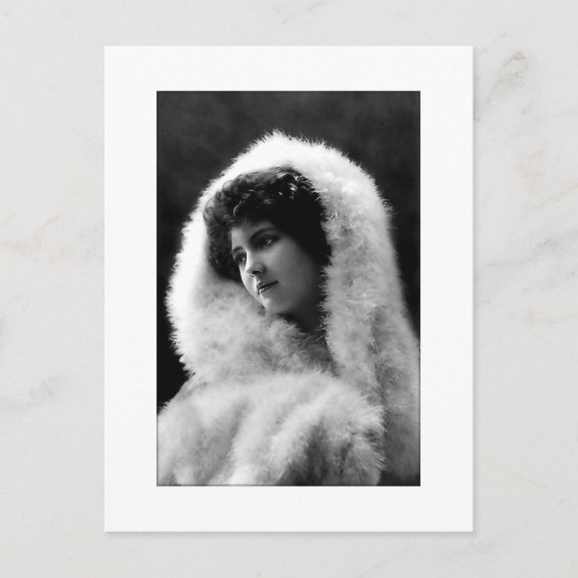victorian lady cameo style pose postcard (Front)