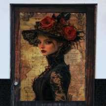 Victorian Lady Decoupage