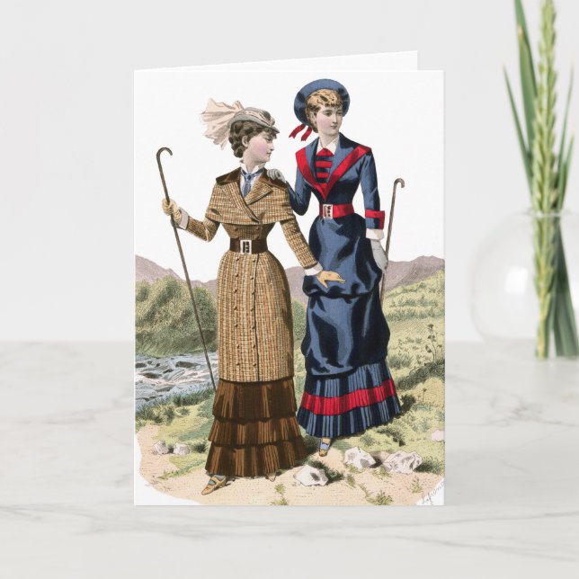 Victorian Lady Hikers Card (Front)