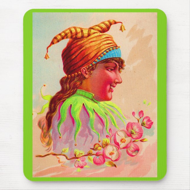 Victorian lady jester mouse mat (Front)