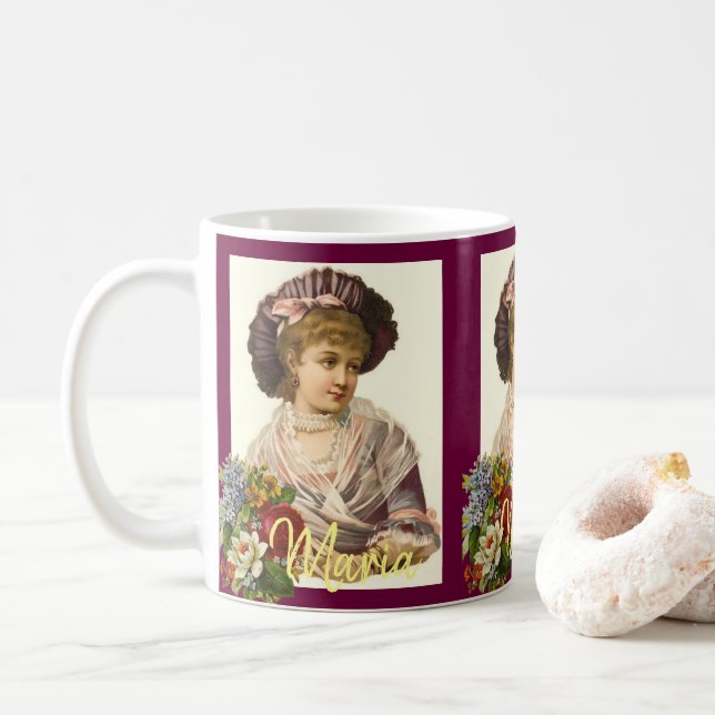 Victorian Lady Mug (With Donut)