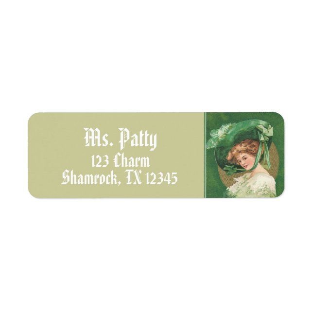 Victorian Lady Return Address Labels (Front)