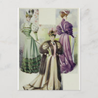 Victorian Lady –Vintage French Fashion-Brown Dress