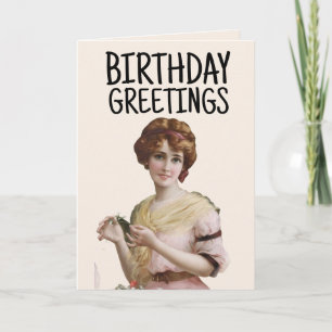 VICTORIAN LADY VINTAGE Greeting Cards card