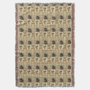 Victorian Lady Vintage Valentine Throw Blanket