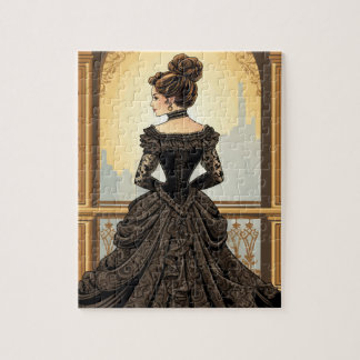 Victorian Lady With Evening Dresses Jigsaw Puzzle
