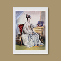 Victorian Lady with Jewellery Box - Elegant Vintag