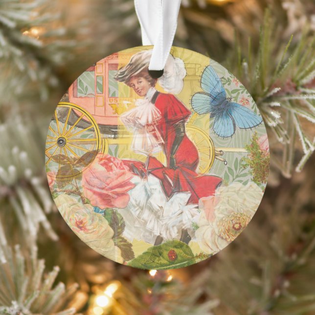 Victorian Lady Woman Fun Carriage Ornament (Tree)