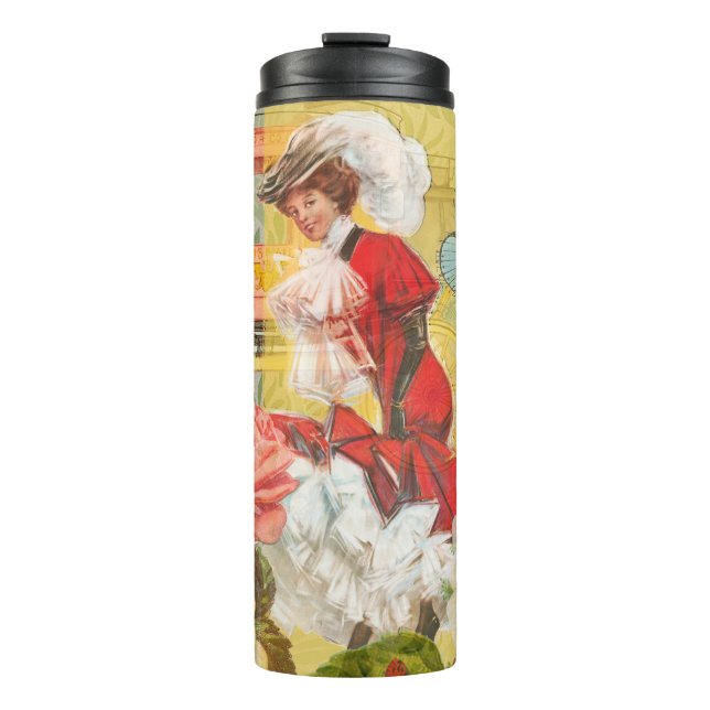 Victorian Lady Woman Fun Carriage Thermal Tumbler (Front)