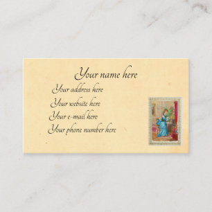 Victorian lady writer business card