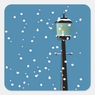 Victorian Lamplight Christmas Season Stickers