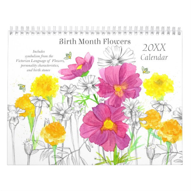 Victorian Language Of Flowers Birth Month Calendar (Cover)