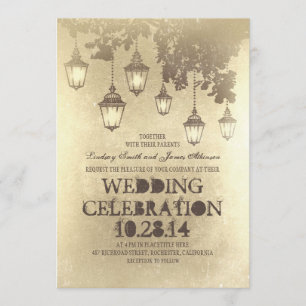 Victorian Lanterns wedding invitations