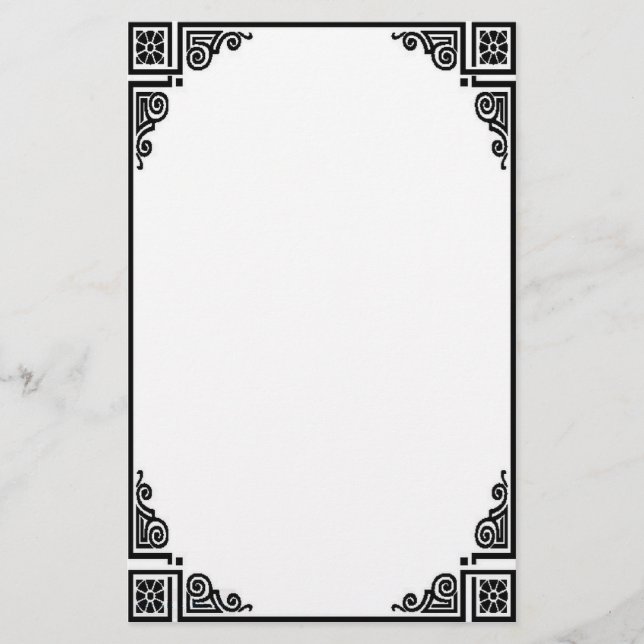 Victorian Lattice Stationary Stationery (Front)