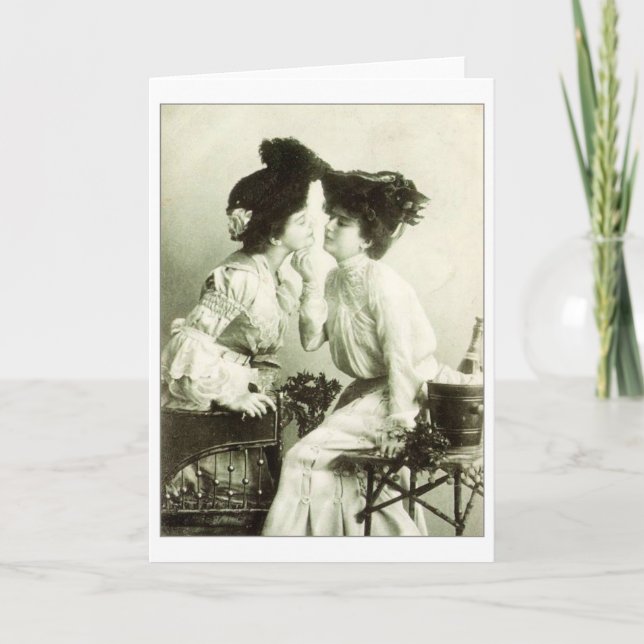 Victorian Lesbian Valentine's Day Card (Front)