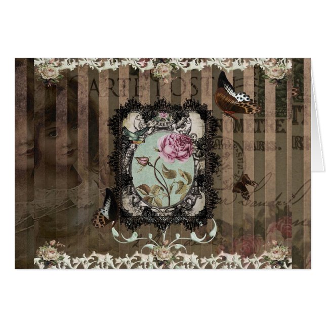 Victorian Letters - Customisable Note Card (Front Horizontal)