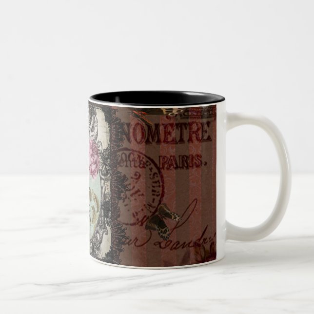 Victorian Letters Two-Tone Coffee Mug (Right)