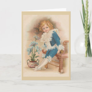 Victorian Little Boy Blue Note Card