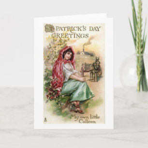 Victorian Little Colleen St. Patrick's Day Card