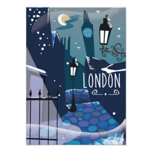 Victorian London cartoon Photo Print