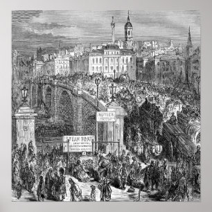 Victorian London -  London Bridge 1872 Poster