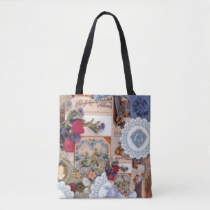 Victorian Look All Over Print Tote Bag
