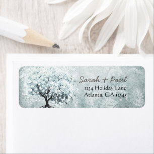 Victorian Love Bird Blue Damask Heart Leaf Tree