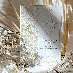 Victorian Love Bird Bridal Shower Invitation